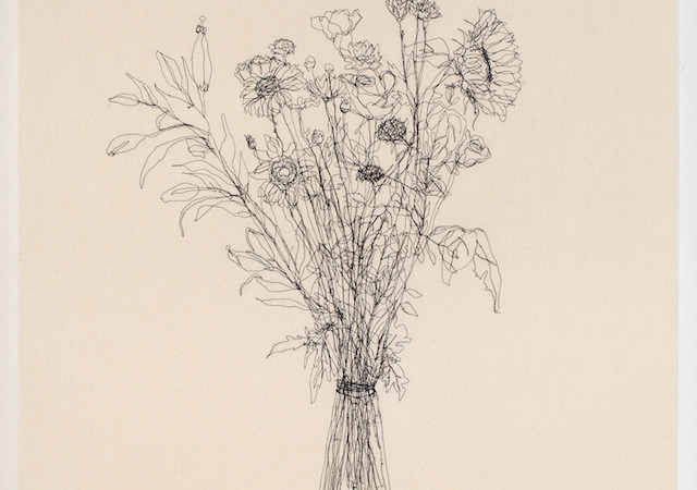 HONG Youngin_Drawing Flowers_Bought for seven pounds at Whitechapel, London, July 2005